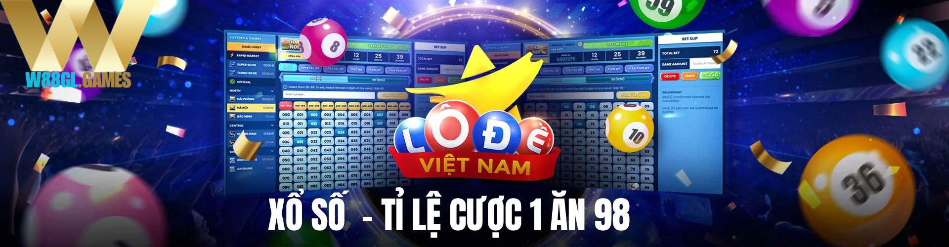 xổ số - tỉ lệ cược 1 ăn 98